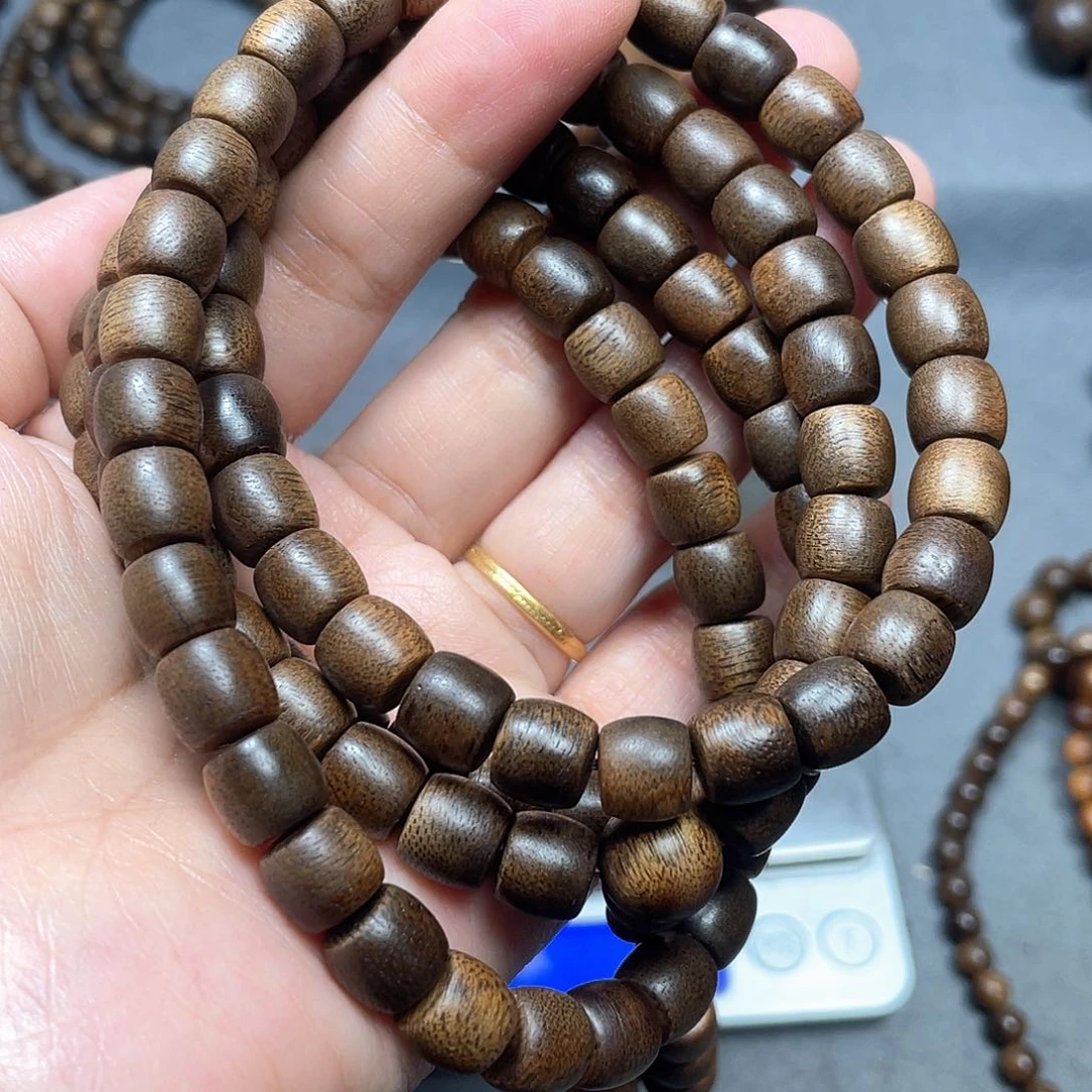 沉香手串芽庄白棋0.8