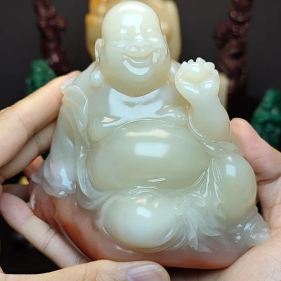 梦***奇寿山石弥勒佛摆件