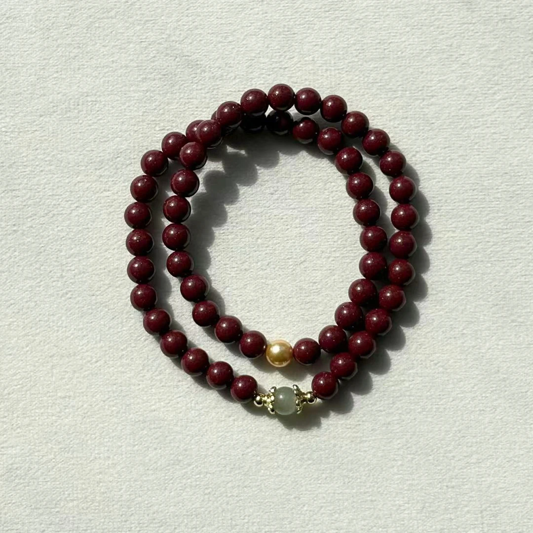 非金属树脂手链 天然辰砂高含量紫金砂多圈手串