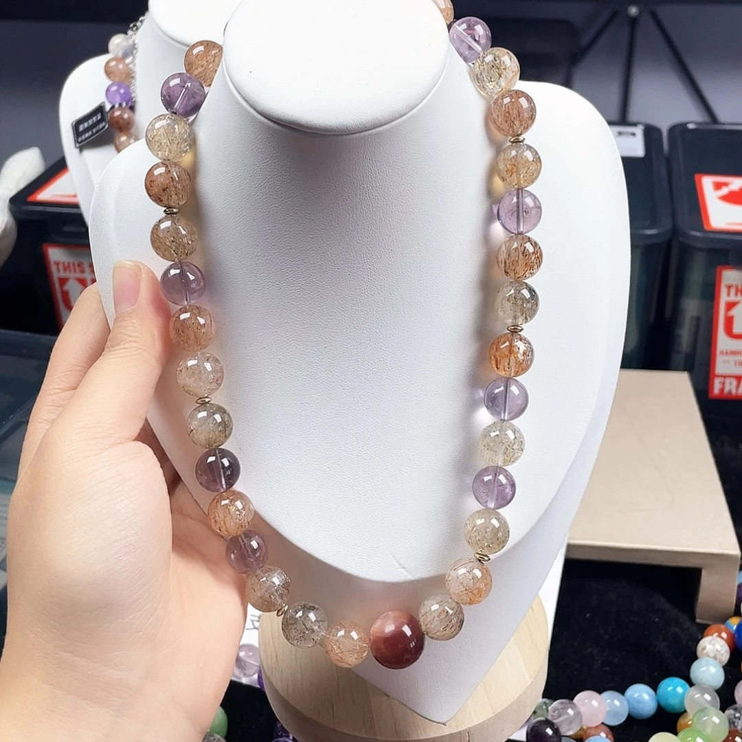 银S925镶嵌烟晶手链