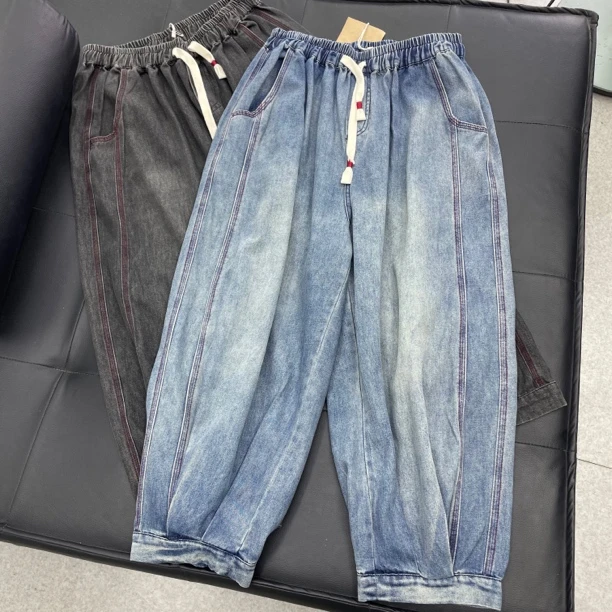 必入！质量特别好 上身效果没得说 牛仔灯笼裤