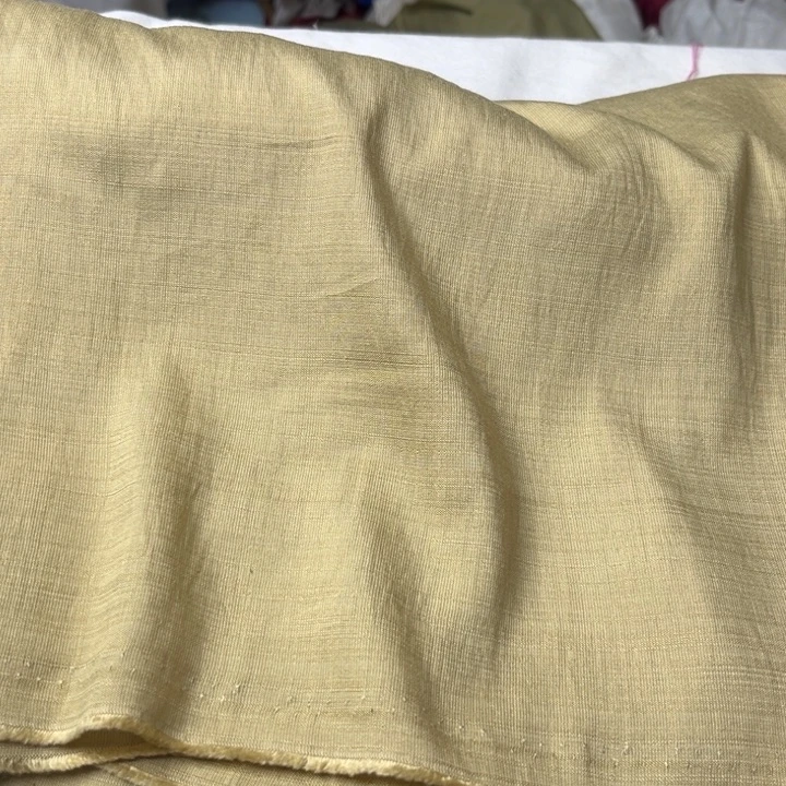 棉混纺浅卡麻棉2米