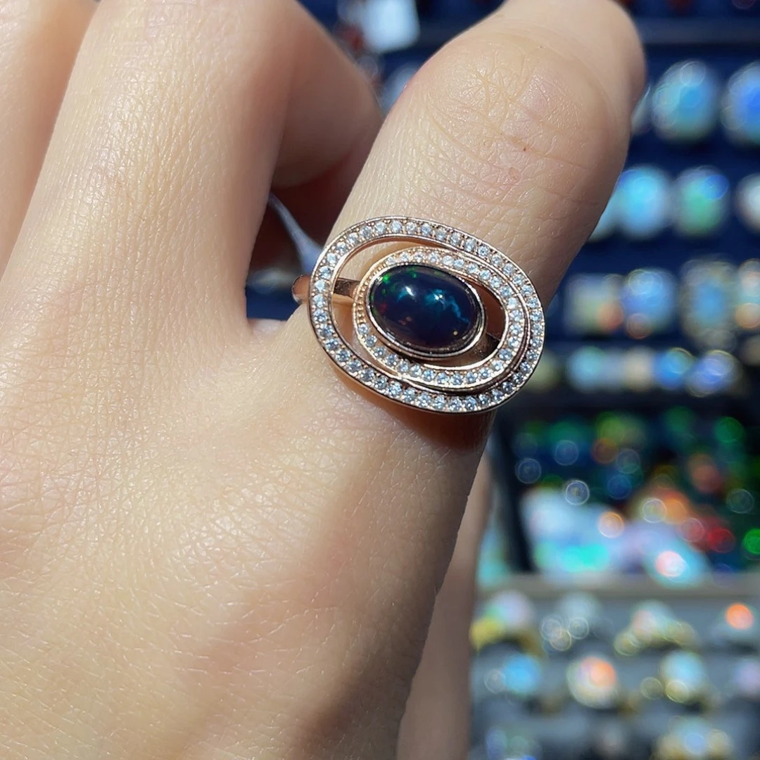 欧泊欧泊戒指银S925镶嵌