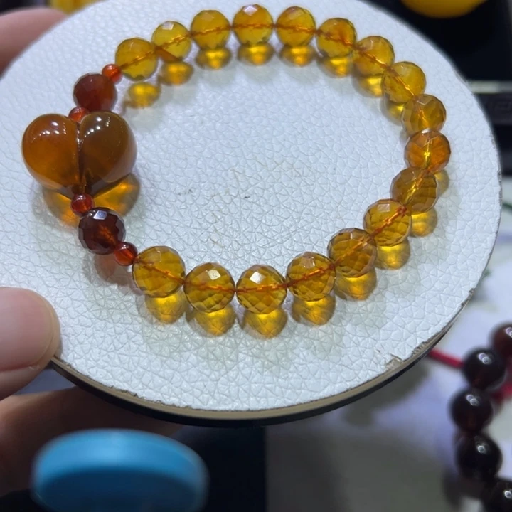 琥珀未镶嵌颈饰琥珀手串