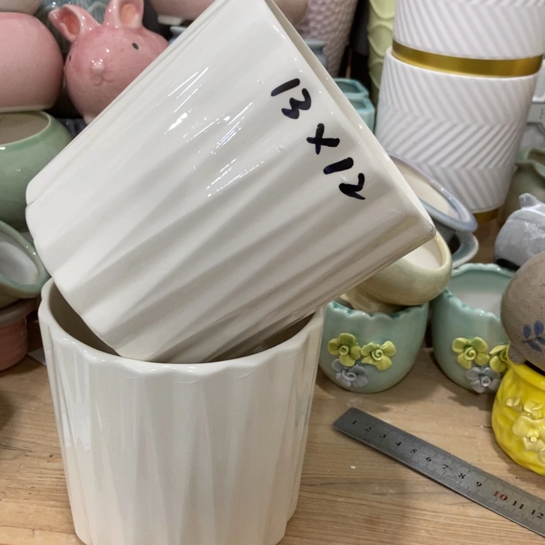 红陶高温陶瓷花盆