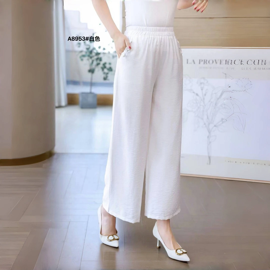 8953款妈妈装夏季休闲裤穿搭中老年女装