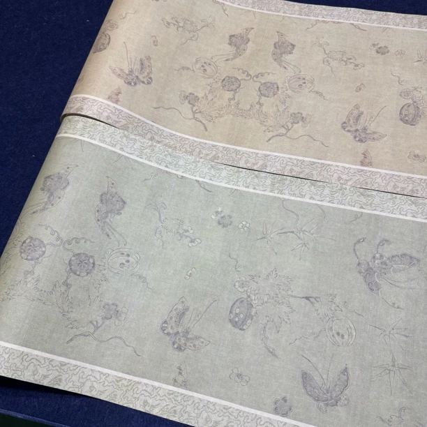 【生宣瓜语蝶长卷】大风堂加厚生宣书法国画作品宣纸