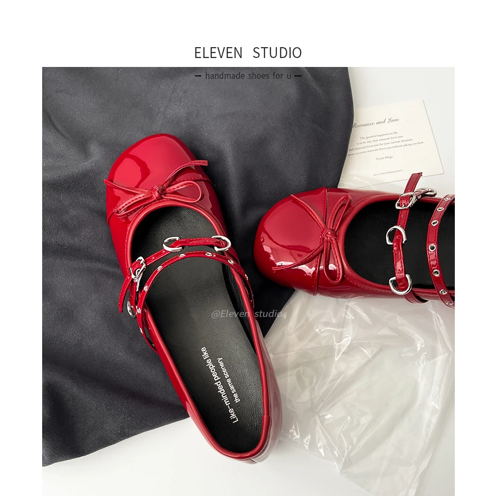 【王11】3CM 法式甜心~内增高一字扣带玛丽珍鞋/格调