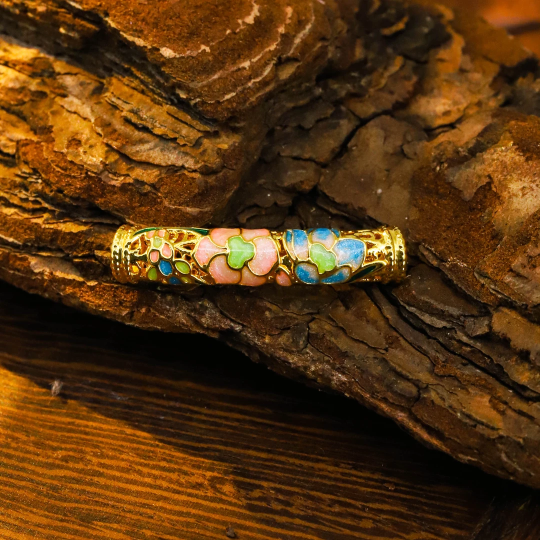 福满圆珠宝1 足金 无氰花丝多彩弯管配件（送合金链）多样性发货