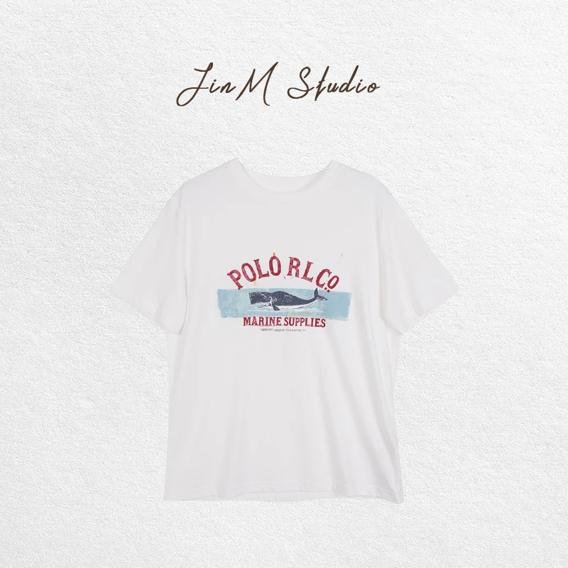 Jinmstudio丨【poloT】RL鲸鱼字母印花经典款舒适T恤602501A3347