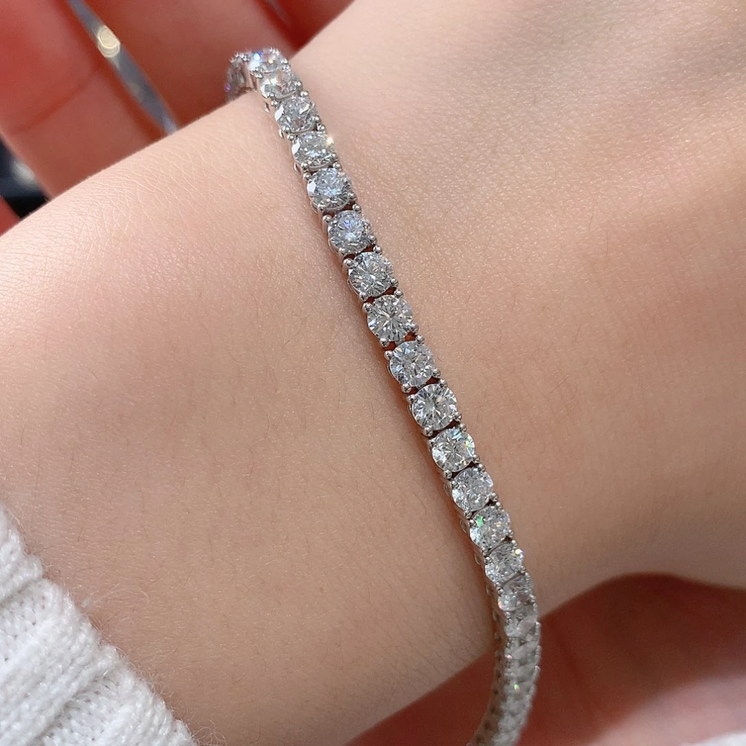 卷****18K金镶嵌实验室培育钻石单颗16分16手围