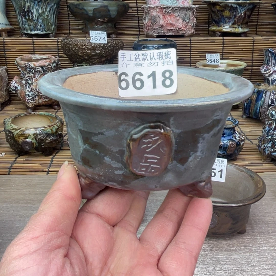 手工花盆默认瑕疵完美者勿拍