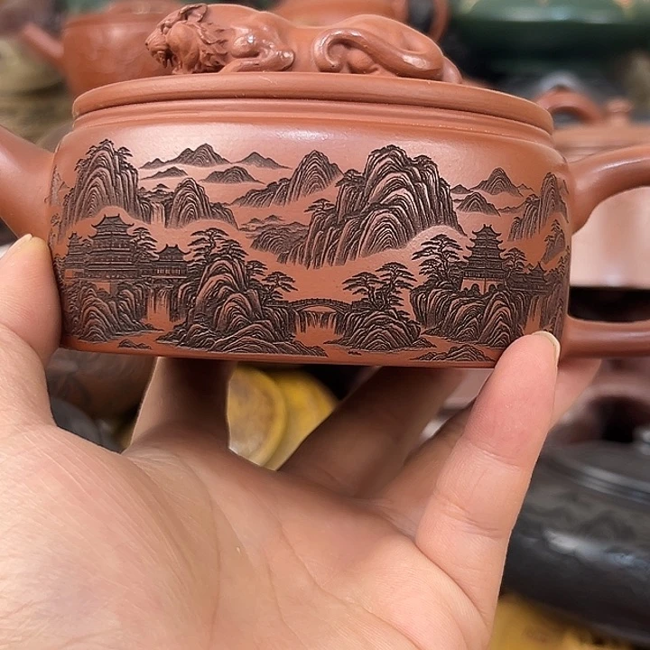 茶壶紫砂晃盖流口水