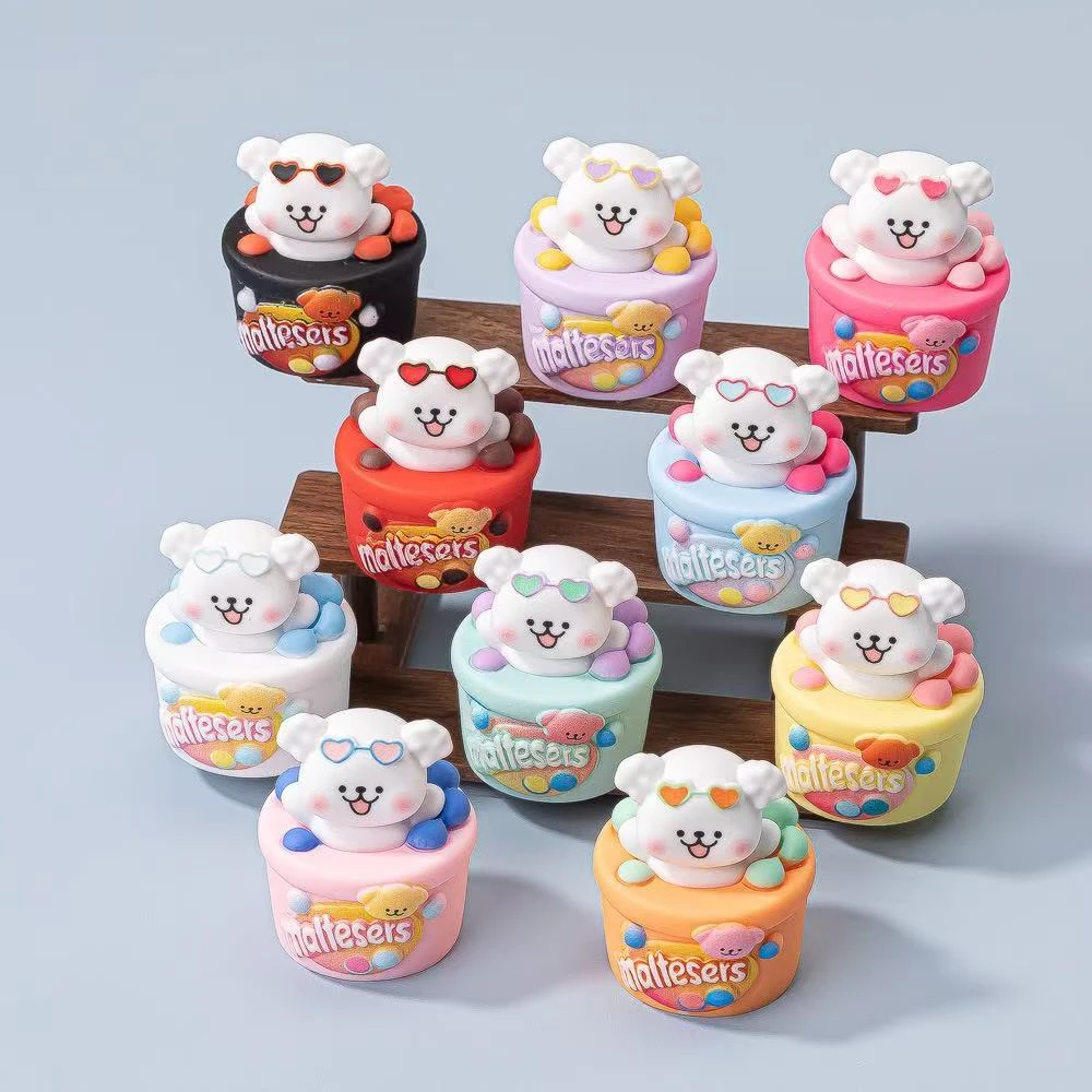 【线条小狗麦丽素】diy饰品树脂萌粒场景装饰小摆件