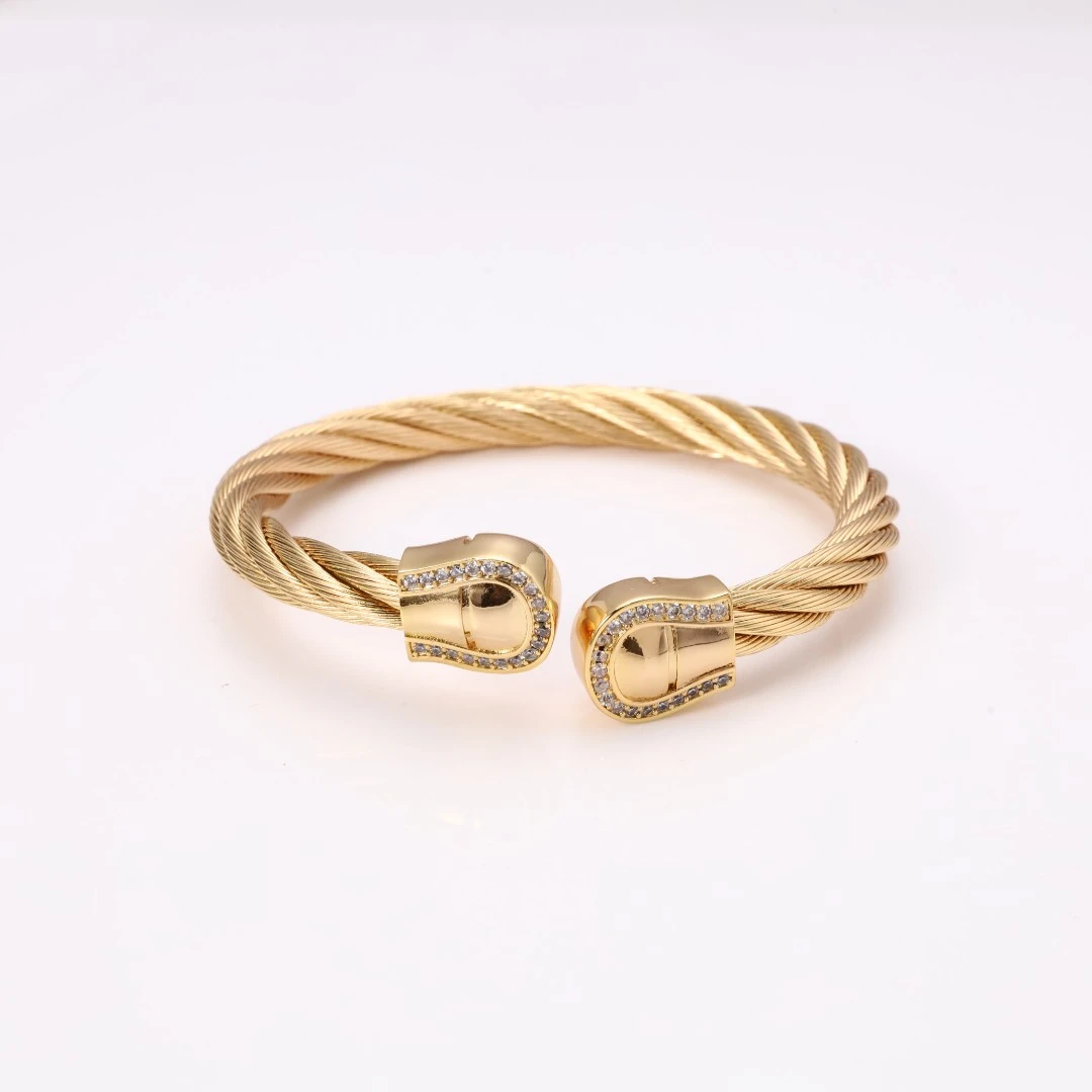 铜合金锆石戒指 法式复古轻奢简约高级感开口戒指 CN51XMIC-21827