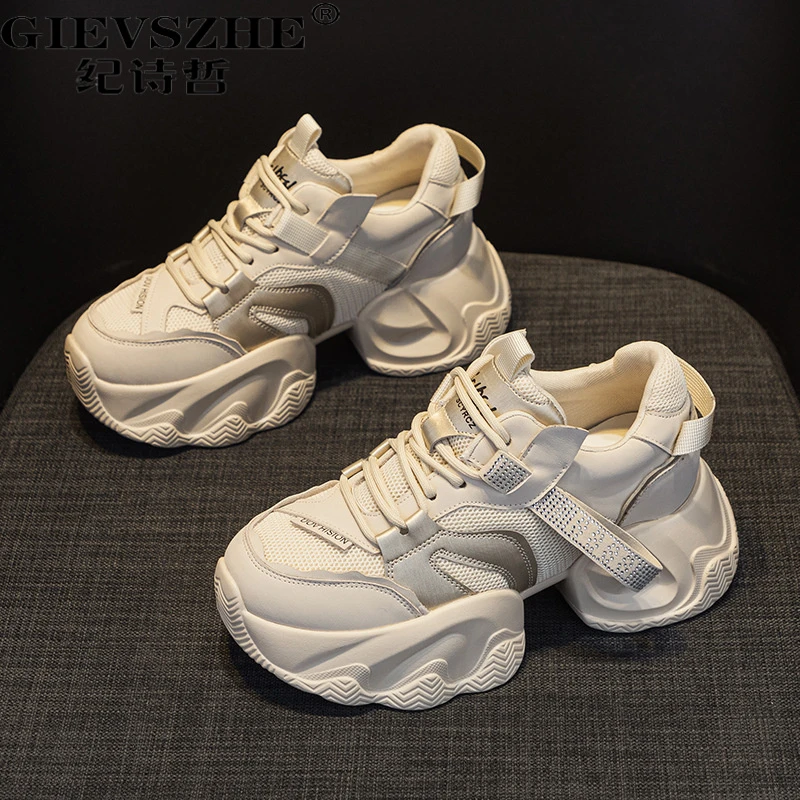 纪诗运动哲老爹鞋女鞋2025秋季新款厚底内增高休闲时尚百搭女鞋