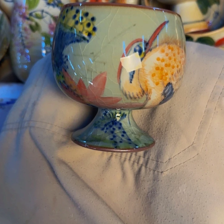 瓷片手工手绘陶瓷细微不一样