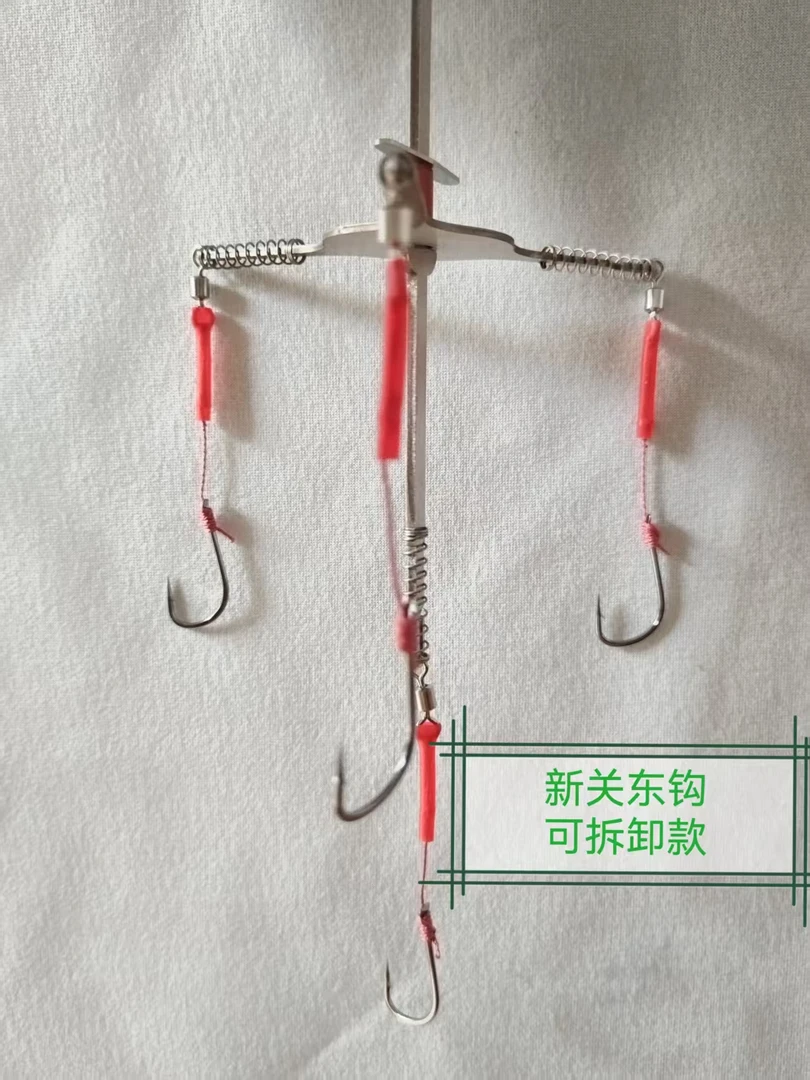 手工不锈钢板鲢鳙钩浮钓大头鱼钩爆炸钩花白鲢专用钓组水怪饵笼