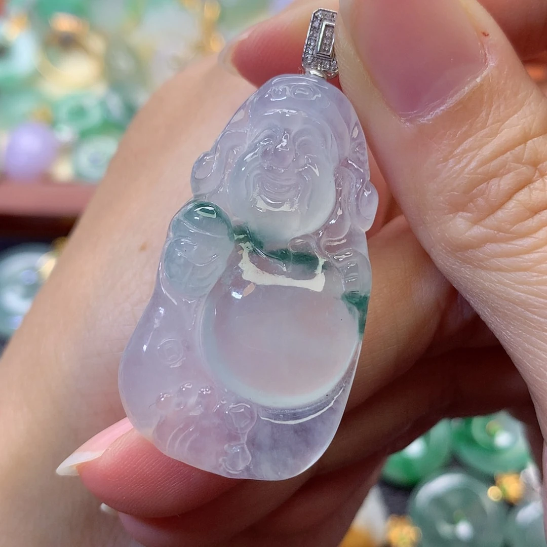 【闪购商品】吊坠(不含链)18K金镶嵌翡翠