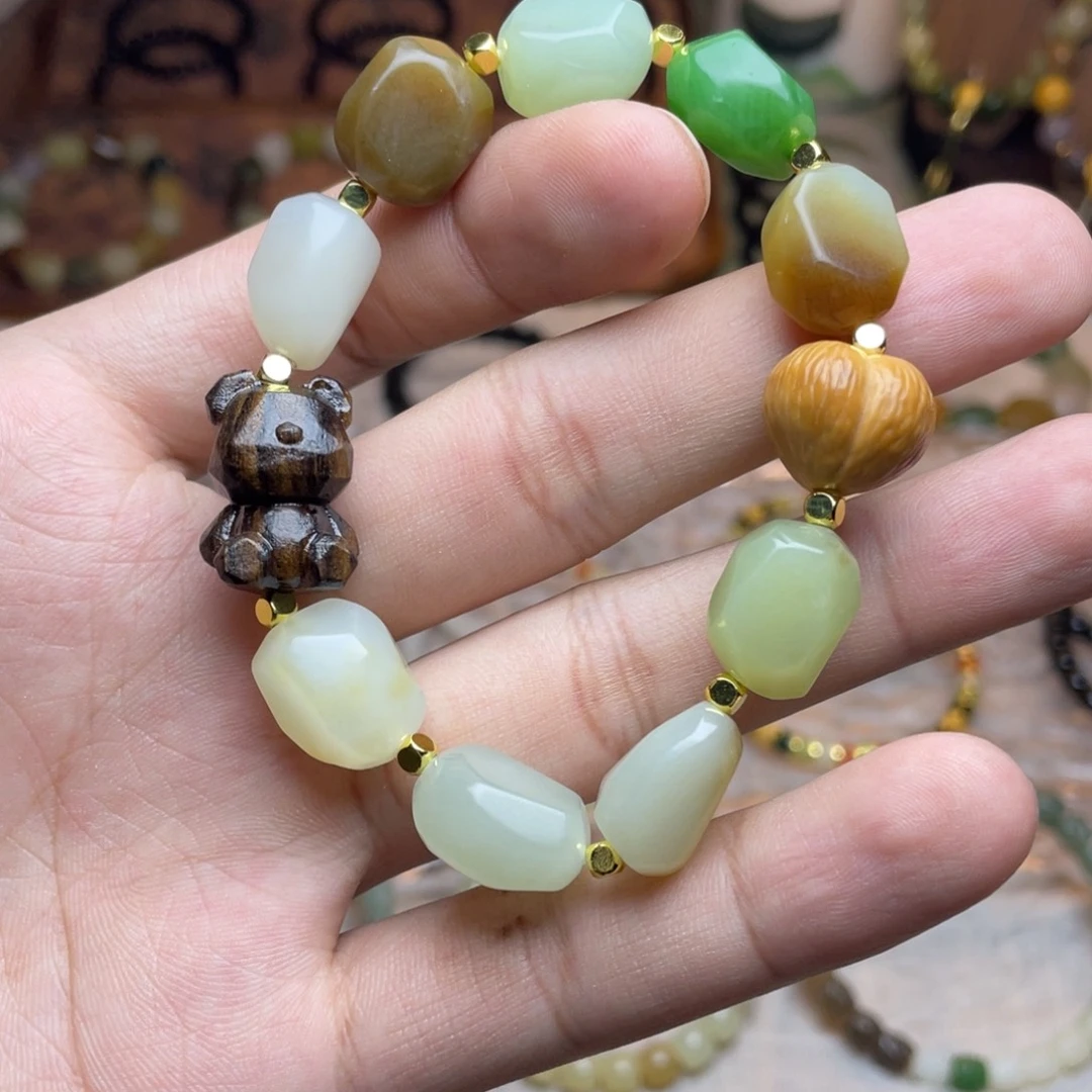 和田玉未镶嵌手链