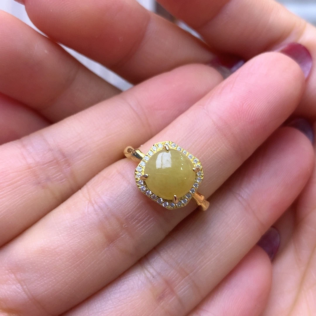 翡翠银S925镶嵌戒指