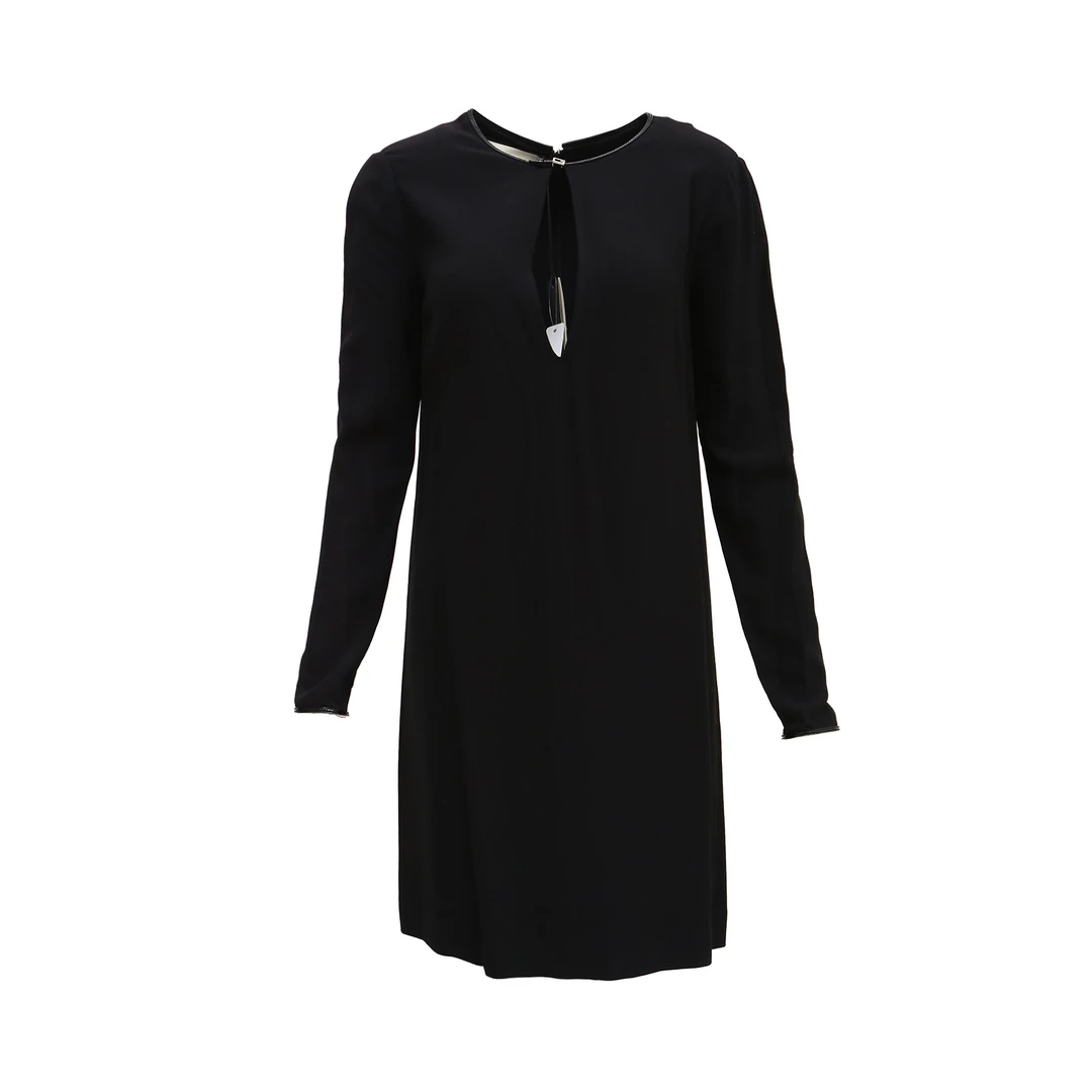 99新 GUCCI/古驰 活动 黑皮带扣长袖连衣裙 黑色 M P231731303