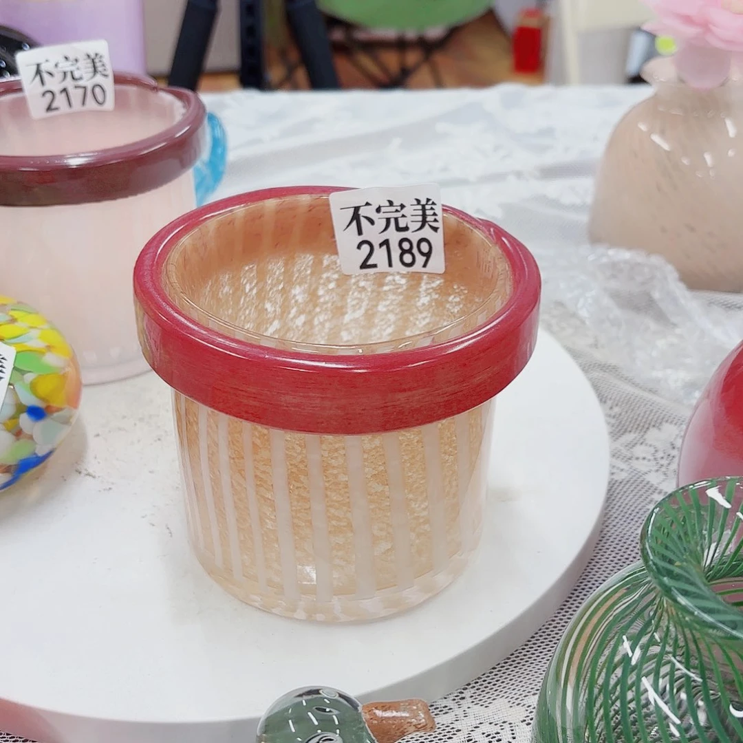 2189笔筒 安妮琉璃工艺品不完美