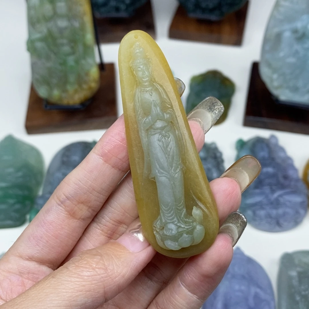 定制翡翠未镶嵌观音