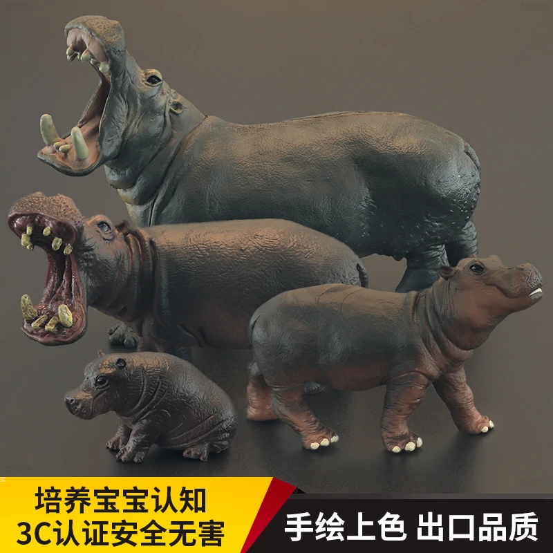 儿童仿真动物玩具动物模型非洲 河马 倭河马鲸偶蹄目认知礼品摆件