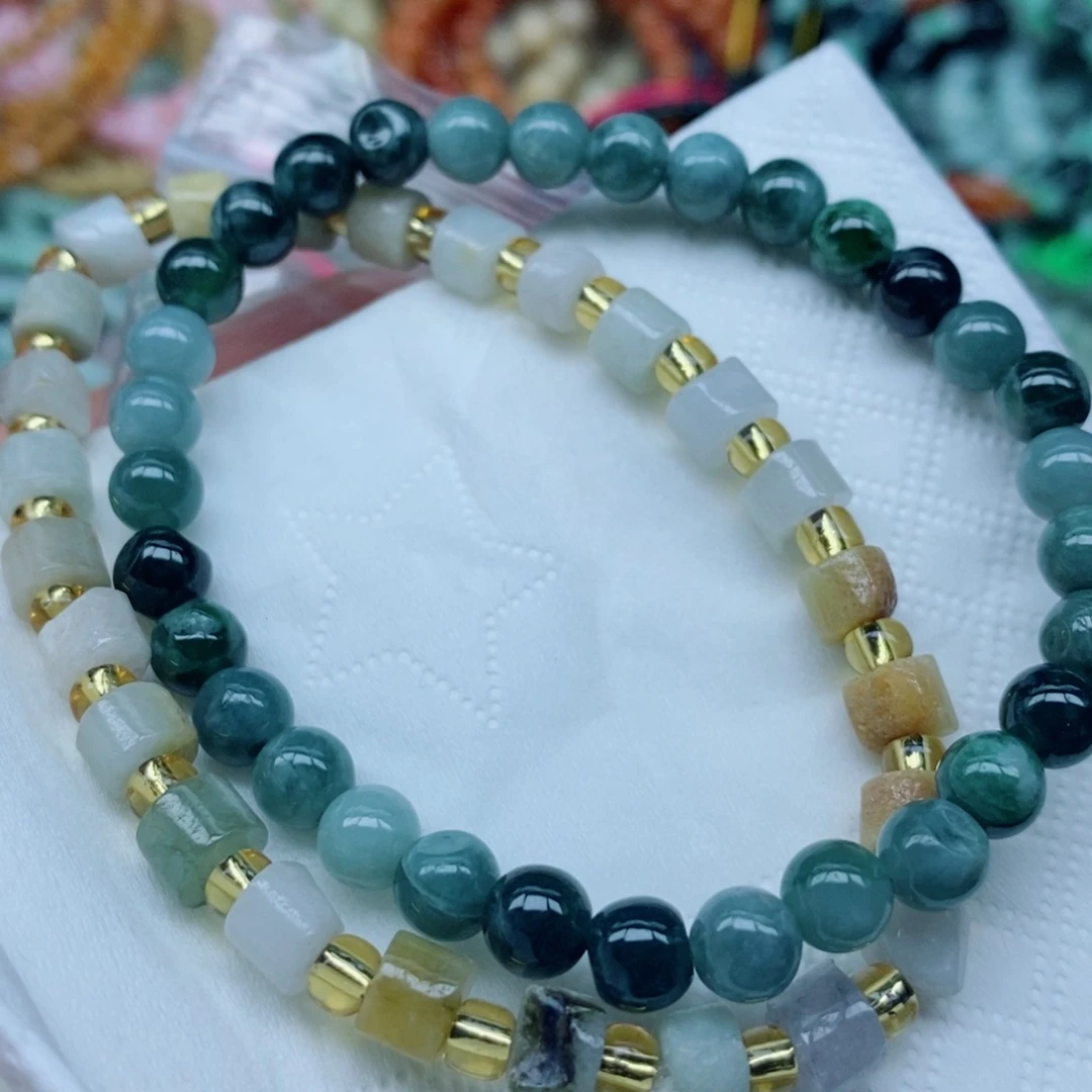 翡翠未镶嵌颈饰手串