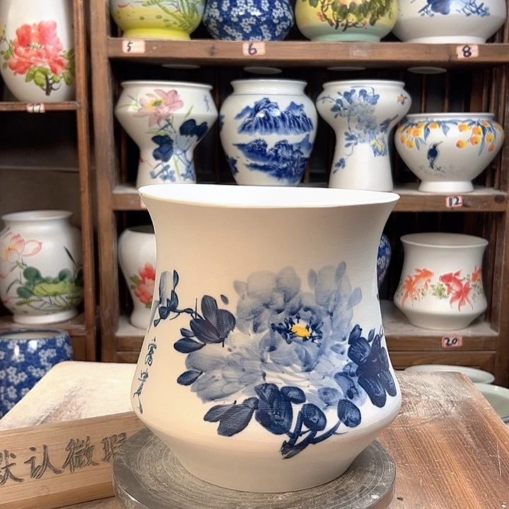 陶小蛮腰兰兰牡丹陶瓷