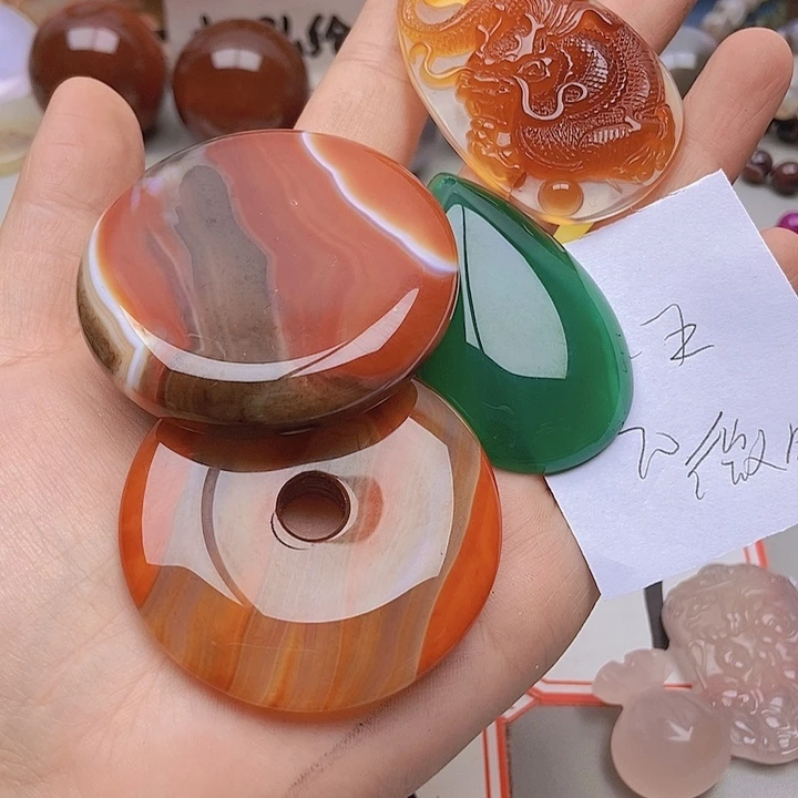 【闪购商品】玛瑙/玉髓未镶嵌珠宝半成品༺****