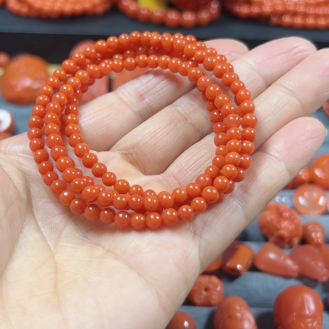 南红玛瑙手链未镶嵌