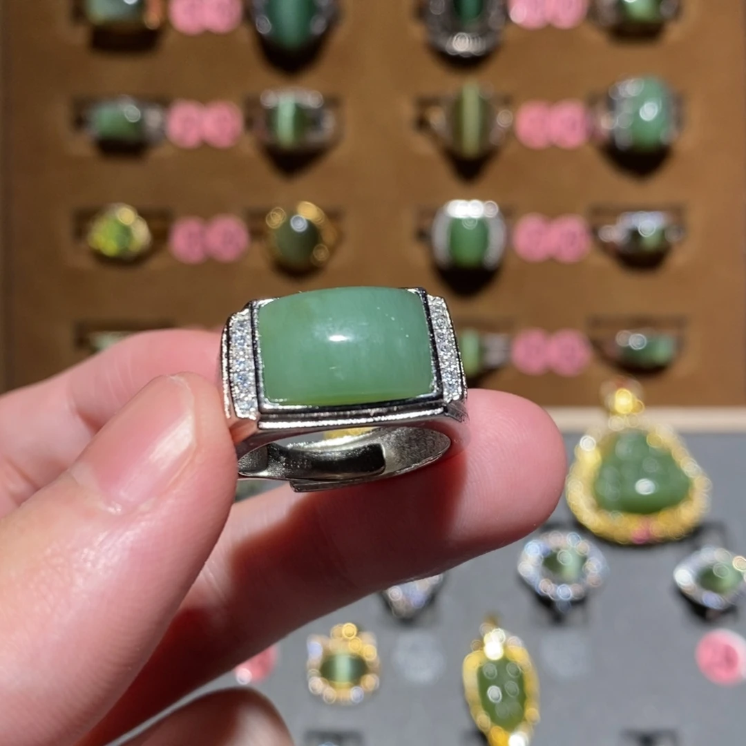 和田玉未镶嵌戒指