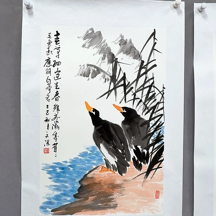 国画亲笔手绘放心去藏