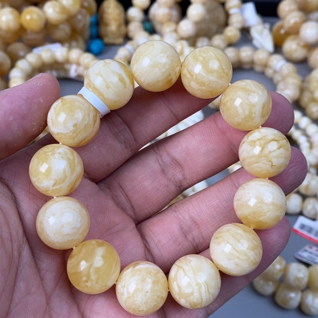 蜜蜡未镶嵌珠宝奇石17mm 36.4g