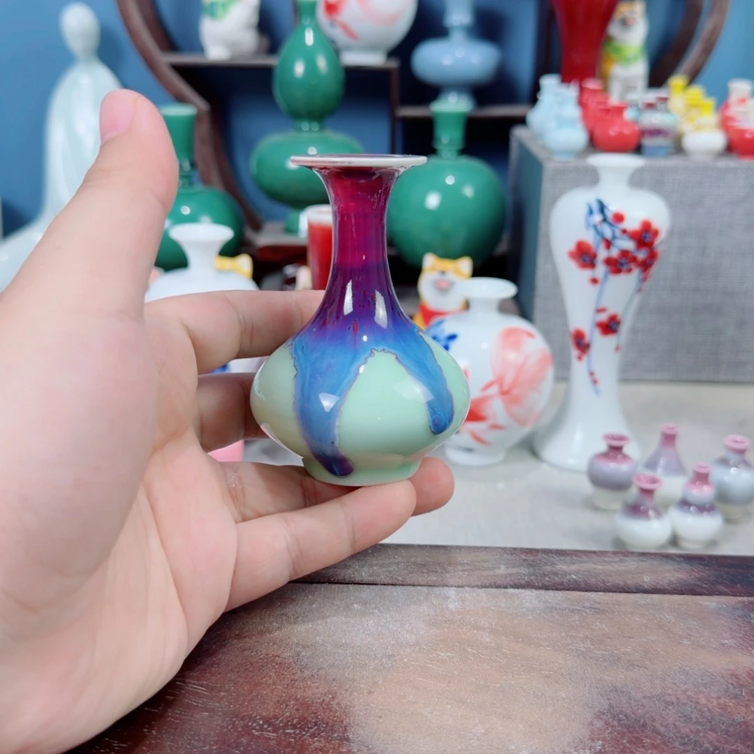 陶瓷手工小花器摆件