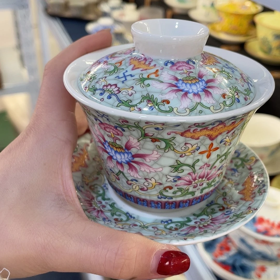 陶景德陶瓷盖碗茶具