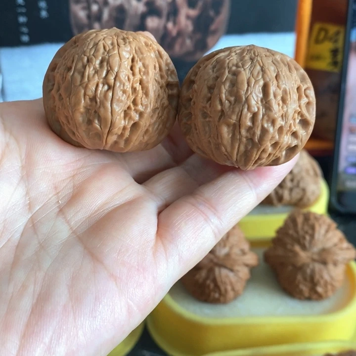 文玩核桃把件铁锤原桩精对 37 36