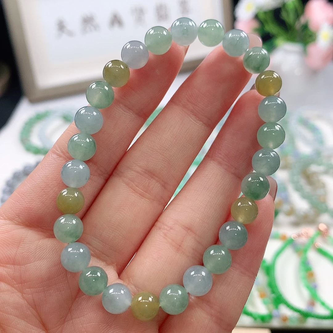 翡翠未镶嵌手链手链7mm