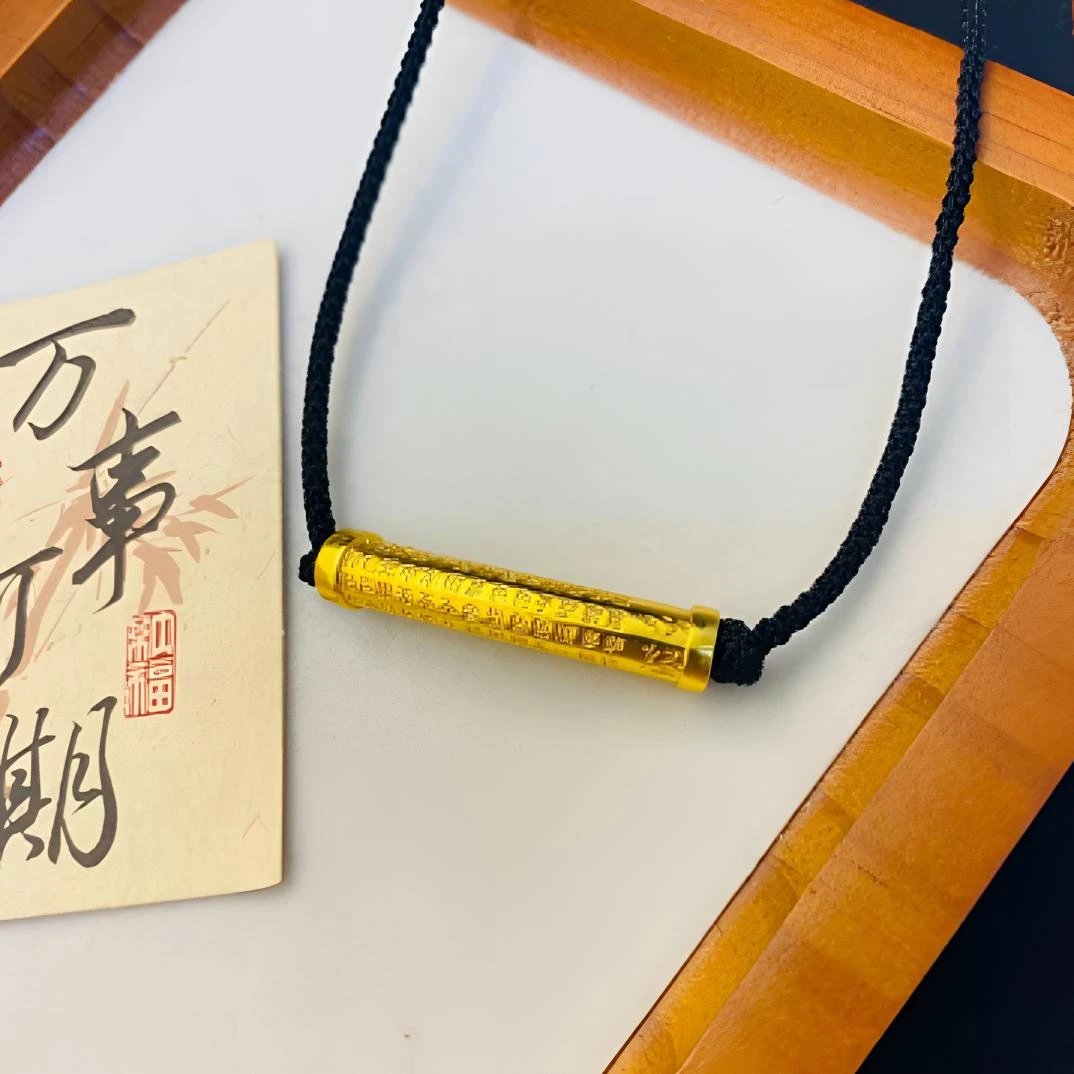 铜合金吊坠 合金心经弯管吊坠男女同款饰品吊坠时尚配绳传承素款