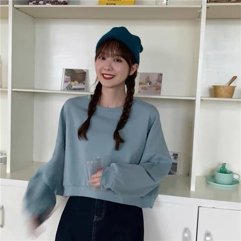 卫衣长袖短款时尚休闲宽松韩版444