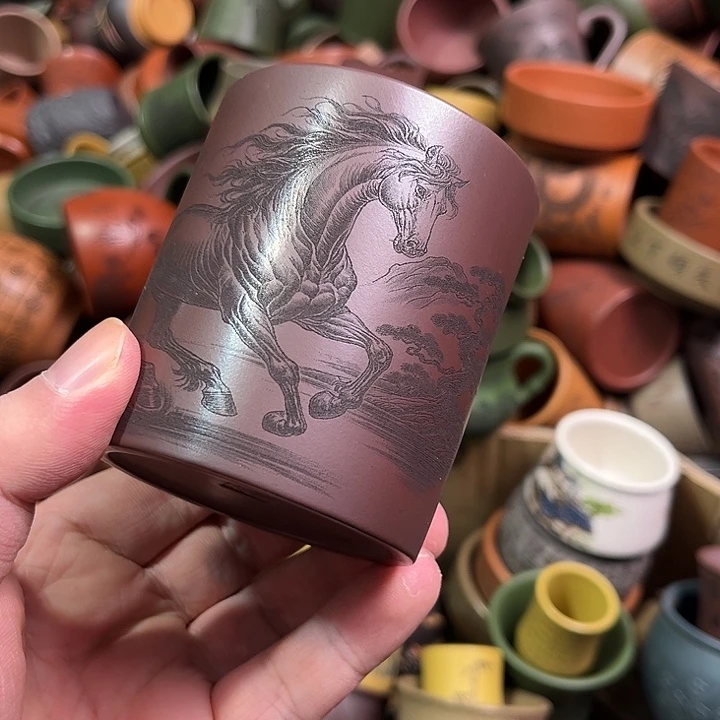 紫砂茶杯全手工紫砂主人杯