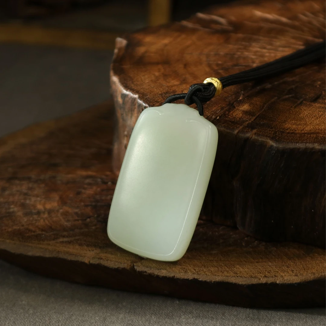 凰一品 俄料白玉无事牌18k金