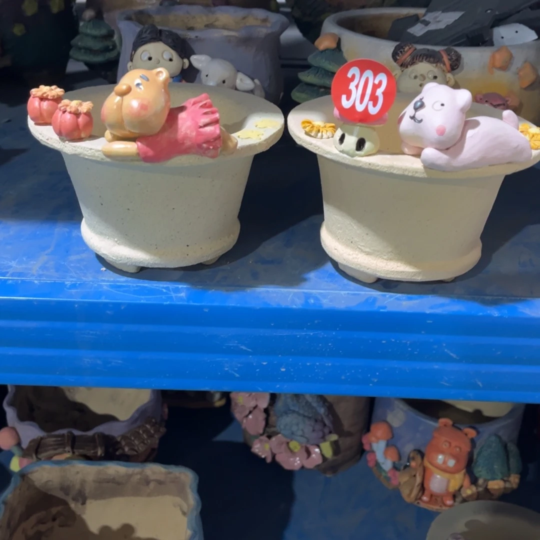 陶瓷微瑕303 号陶然花盆厂家直销