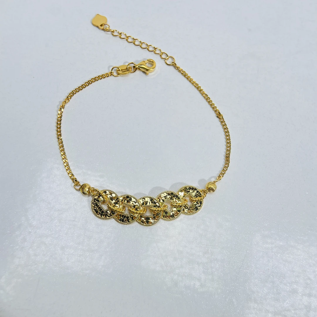足金999 钱多多五帝币铜钱 手链