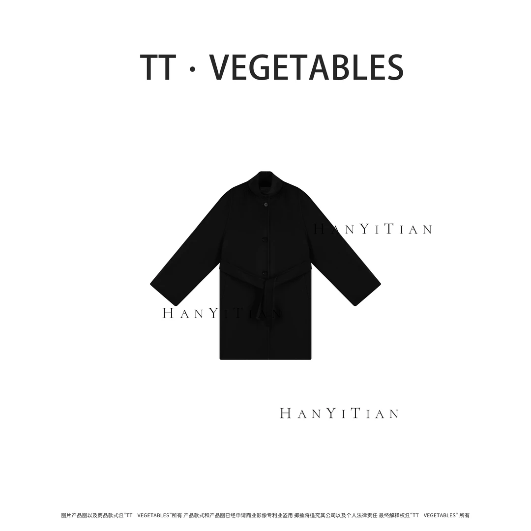 风萧 长袖时尚纯色女士设计师冬季宽松大衣922172-A