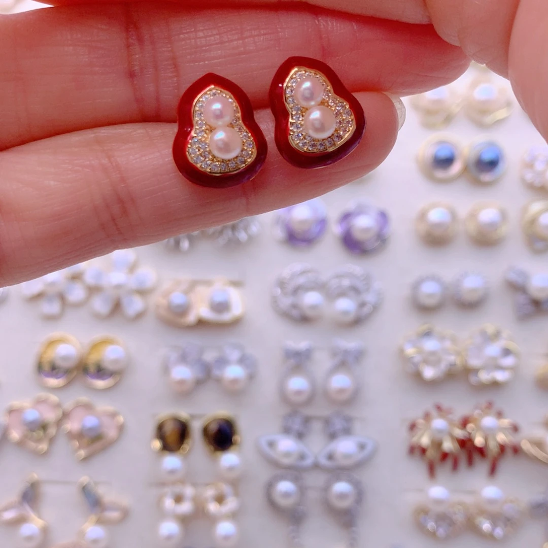 耳饰淡水珍珠合金