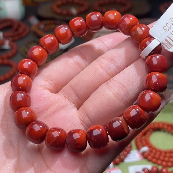 南红玛瑙双色火焰红 10+未镶嵌