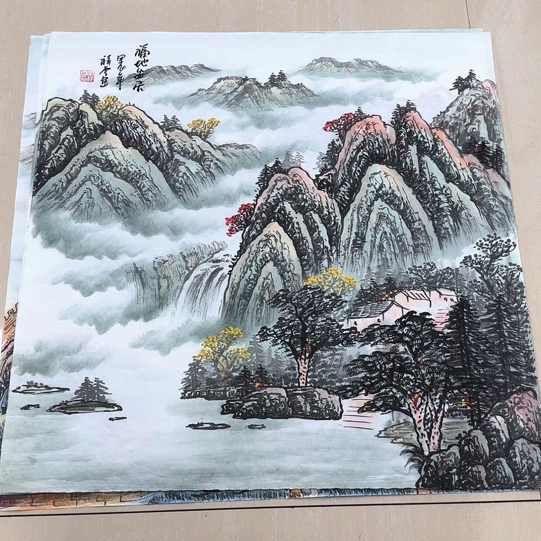 国画国画作品展。国画